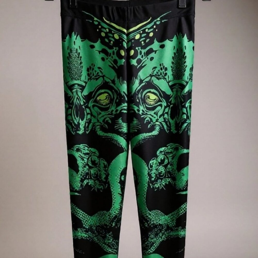 Blackmilk Cthulhu Leggings – Green & Black